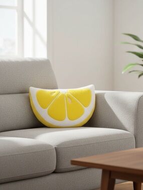NWOT Fruit Shaped Decorative Pillow “Lemon”